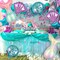 6 Pcs Mermaid Sea Foil Balloons, Mermaid Tail Sea Shell Mylar Balloons